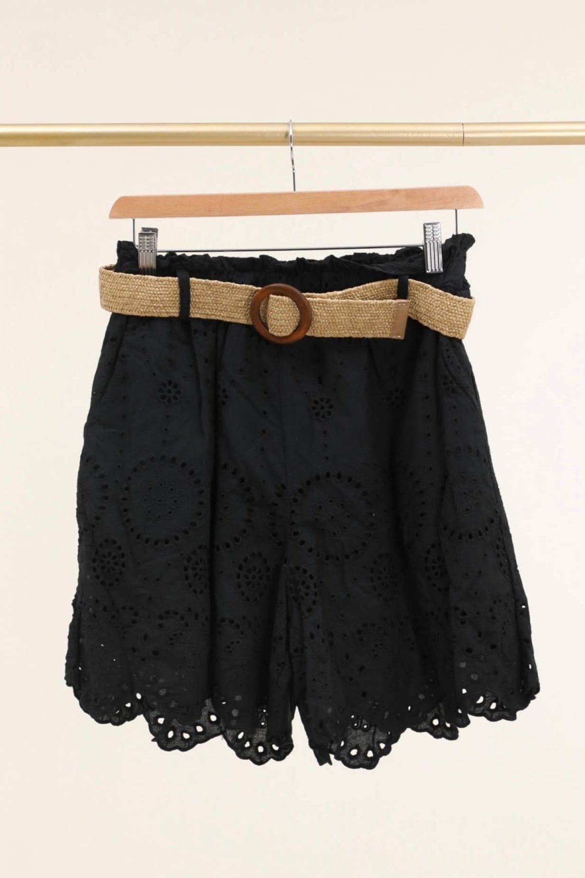 100% Cotton Eyelet Escape Cotton Shorts - Desert Sunday