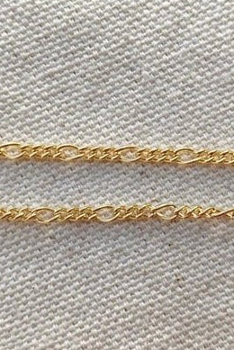 18K Gold Filled 2mm Rounded Figaro Chain - Desert Sunday
