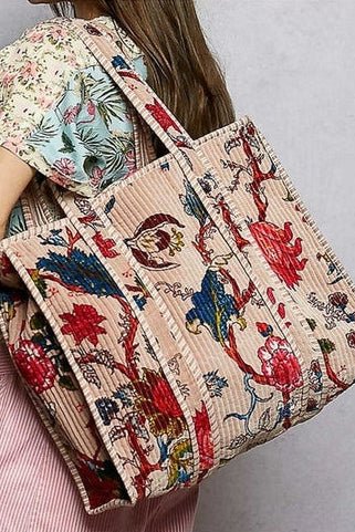 Blush Floral Tote Bag - Desert Sunday