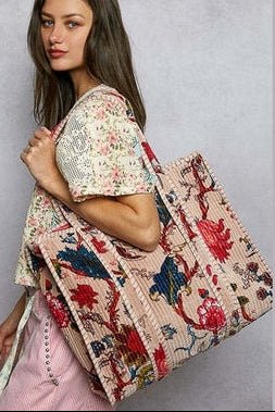 Blush Floral Tote Bag - Desert Sunday