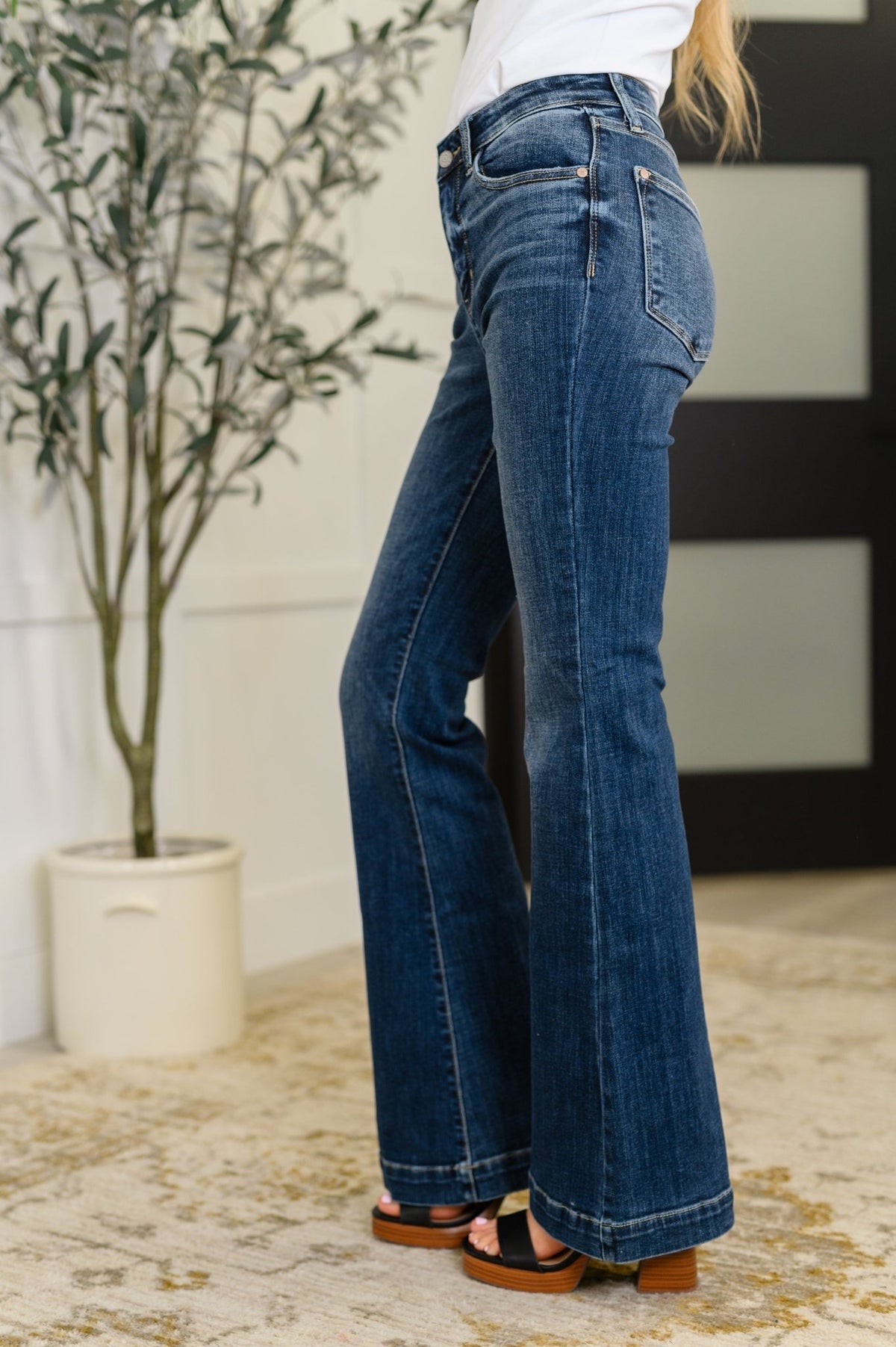 Bonnie High Waist Trouser Flare - Desert Sunday