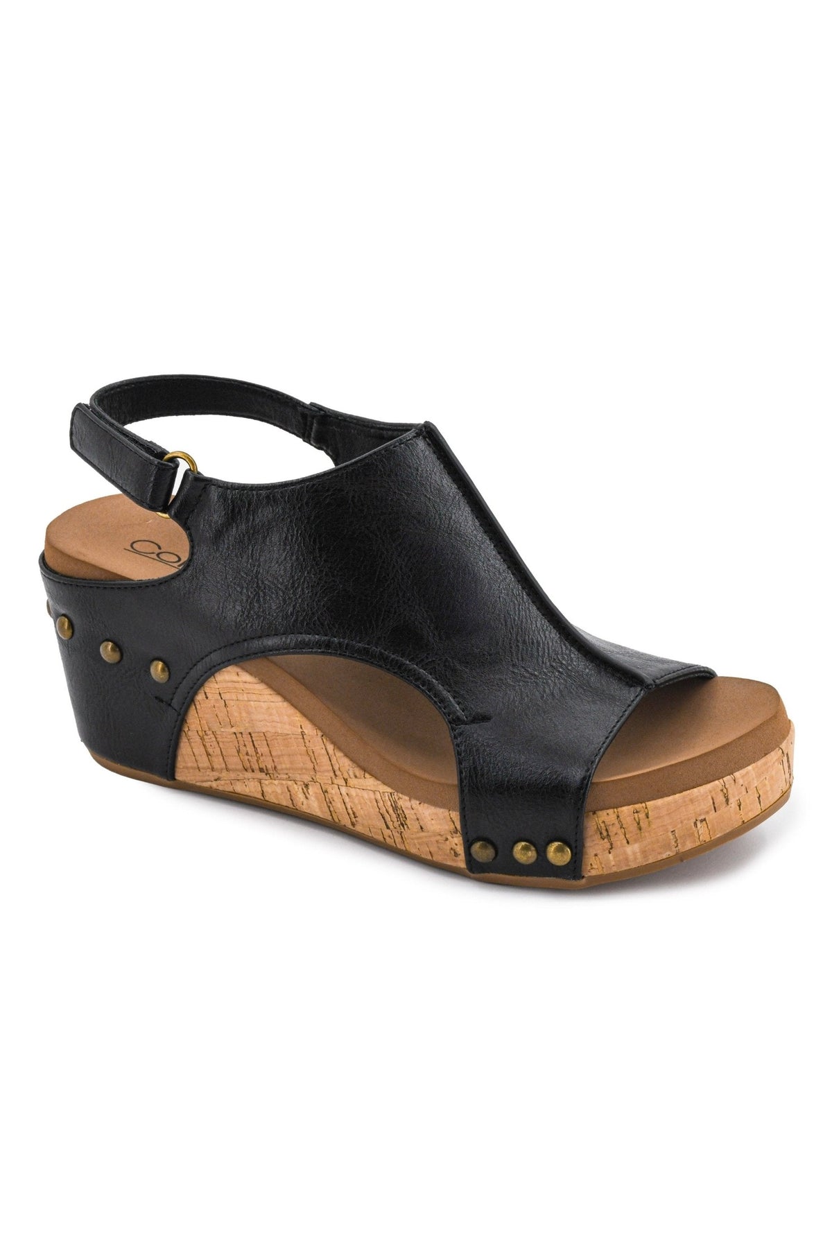 Carley Wedge in Black - Desert Sunday