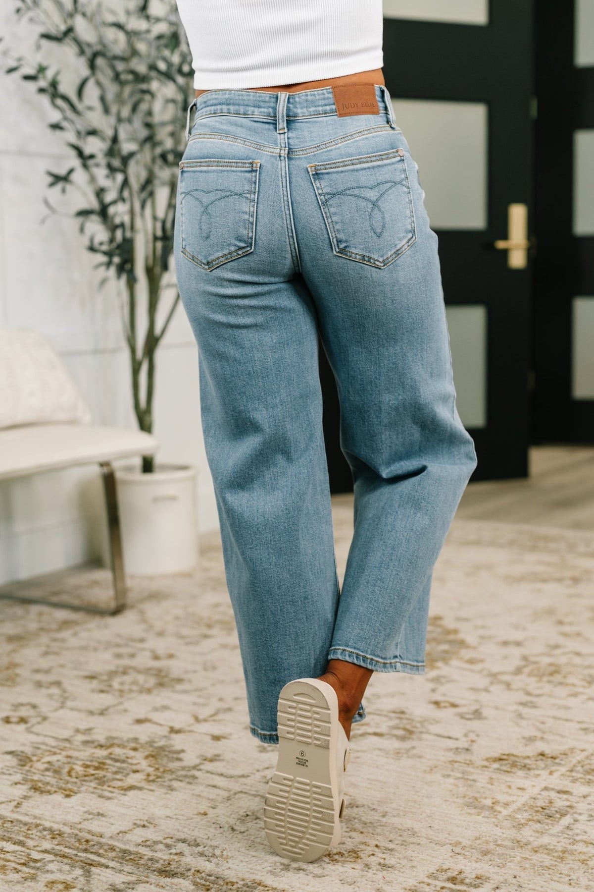 Claudia Mid Rise Wide Leg Ankle Jean - Desert Sunday
