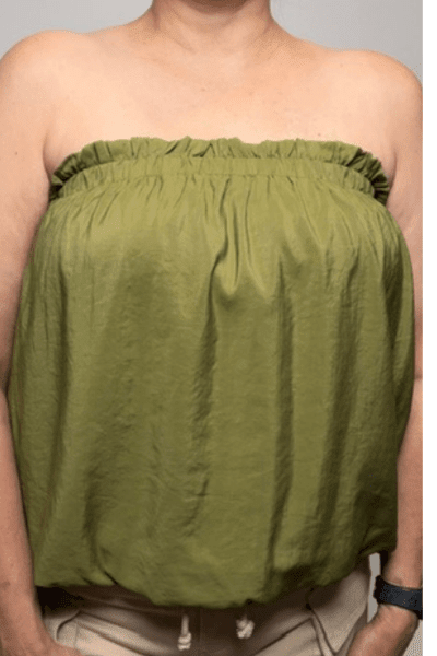 Crinkled Breeze Bubble Top in Mink - Desert Sunday
