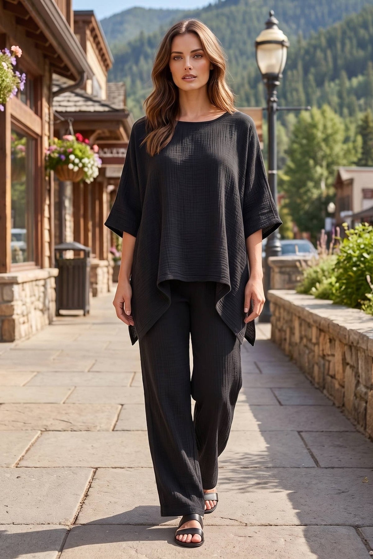 Dear Scarlett Gauze Two-Piece Set - Desert Sunday