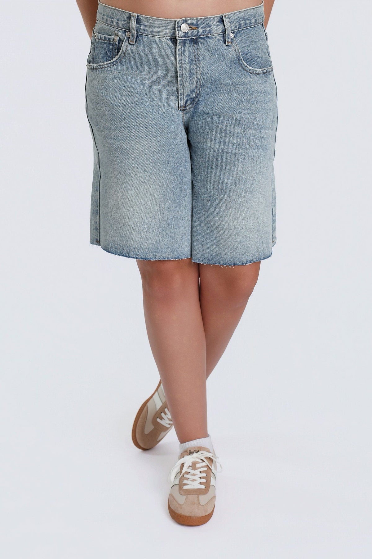 Desert Cotton Mid-Rise Bermuda Shorts - Desert Sunday