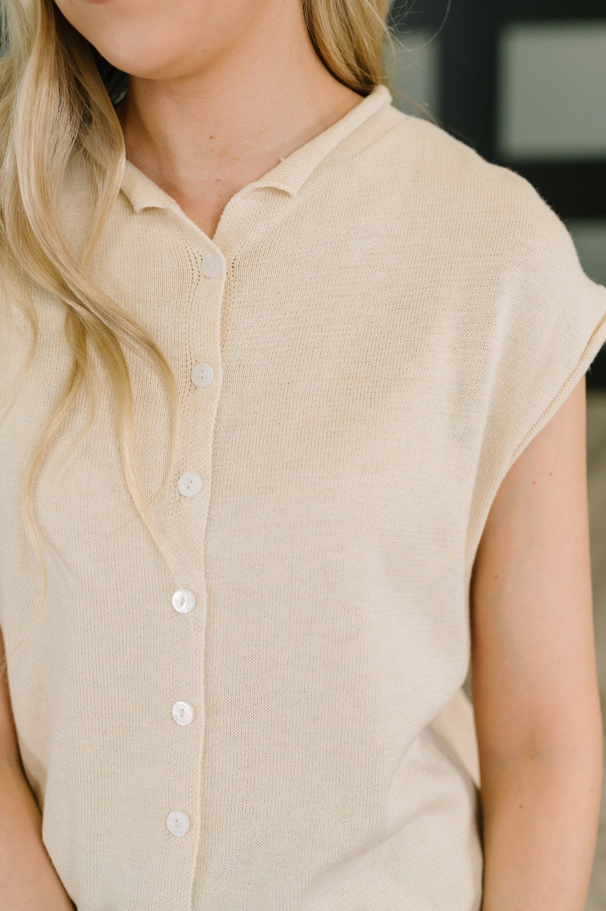 Feminine Intuition Button Down Blouse - Desert Sunday