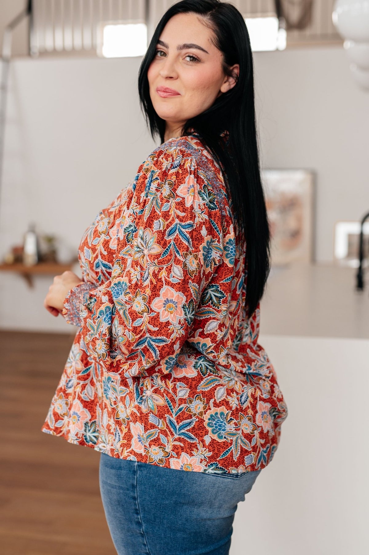 Floral Delight Blouse - Desert Sunday