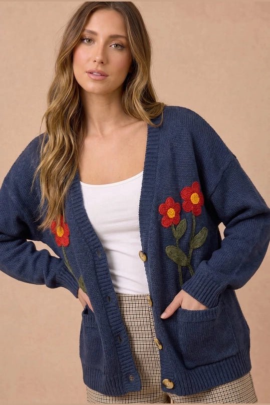 Garden Party Every Day Floral Cardigan - Desert Sunday