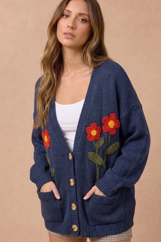 Garden Party Every Day Floral Cardigan - Desert Sunday