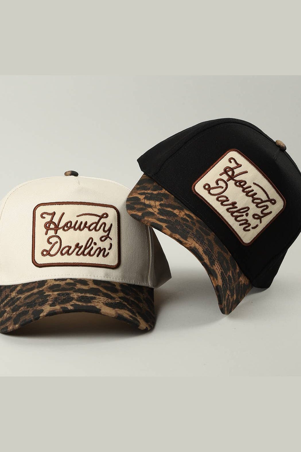 Howdy Darlin’ Leopard Brim Trucker Hat - Desert Sunday