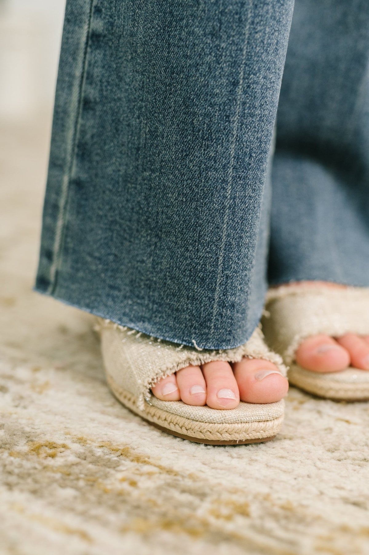 Jackie Mid Rise Flare Jean with Front Flap Pockets - Desert Sunday