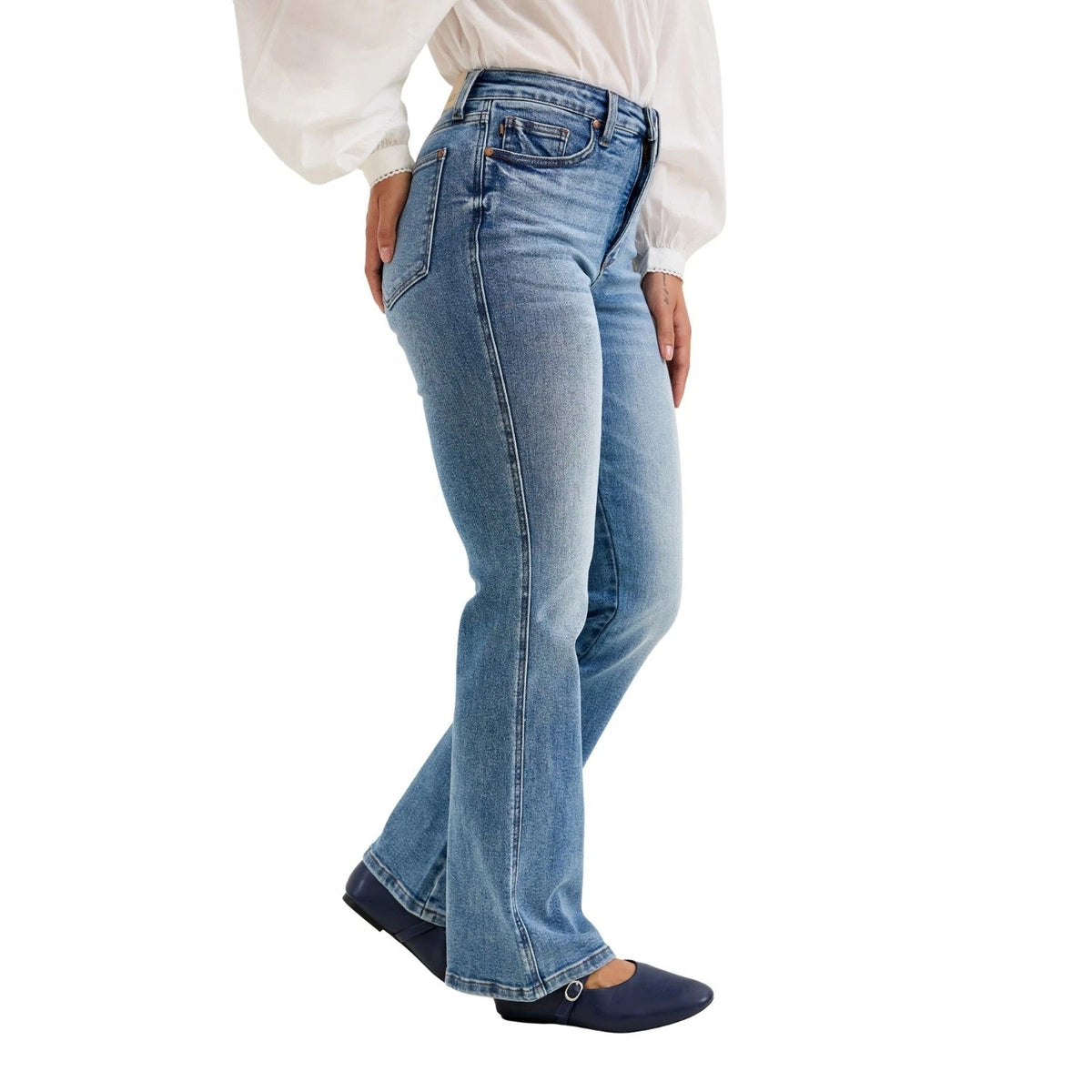 Judy Blues Daisy Tummy Control Jeans In Light Wash - Desert Sunday