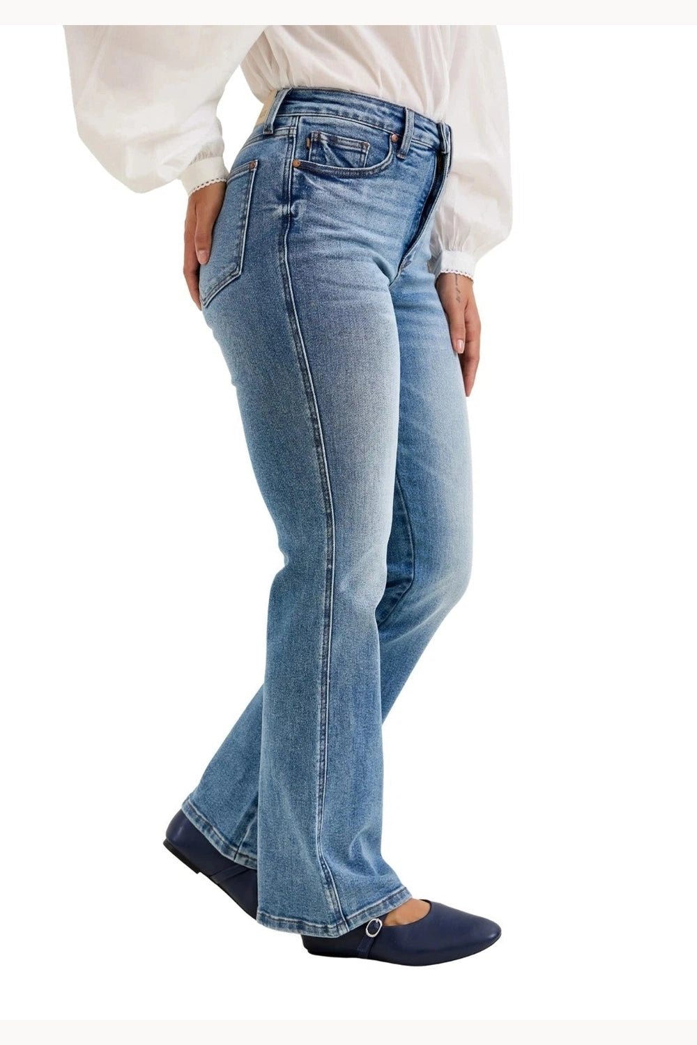 Judy Blues Daisy Tummy Control Jeans In Light Wash - Desert Sunday