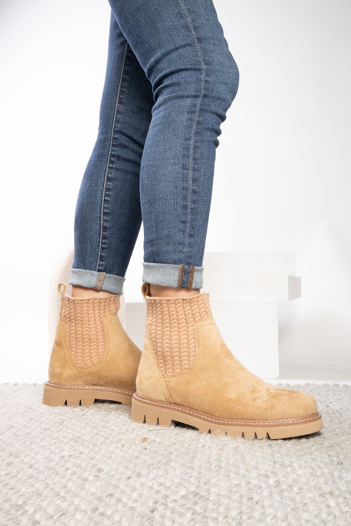 Keep Me Warm Boot In Taupe - Desert Sunday
