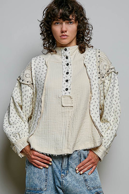 Meadow Muse Cotton Gauze Top - Desert Sunday