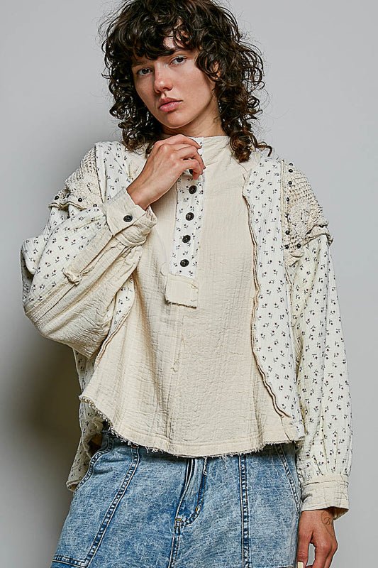 Meadow Muse Cotton Gauze Top - Desert Sunday