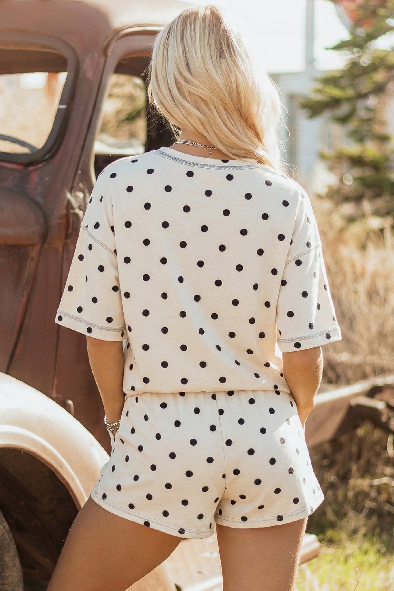 Playful Polka Dot Shorts Set - Desert Sunday