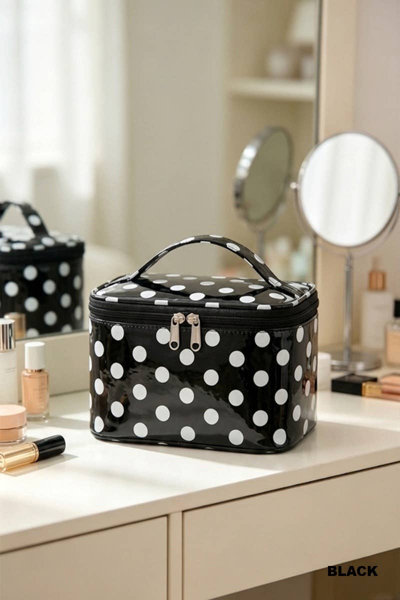 Pretty in Polka Dots Cosmetic Bag - Desert Sunday