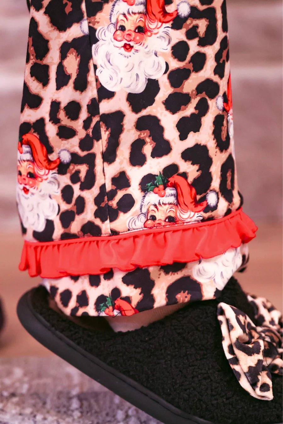 Santa Safari Chic Ruffle Pajama Set - Desert Sunday