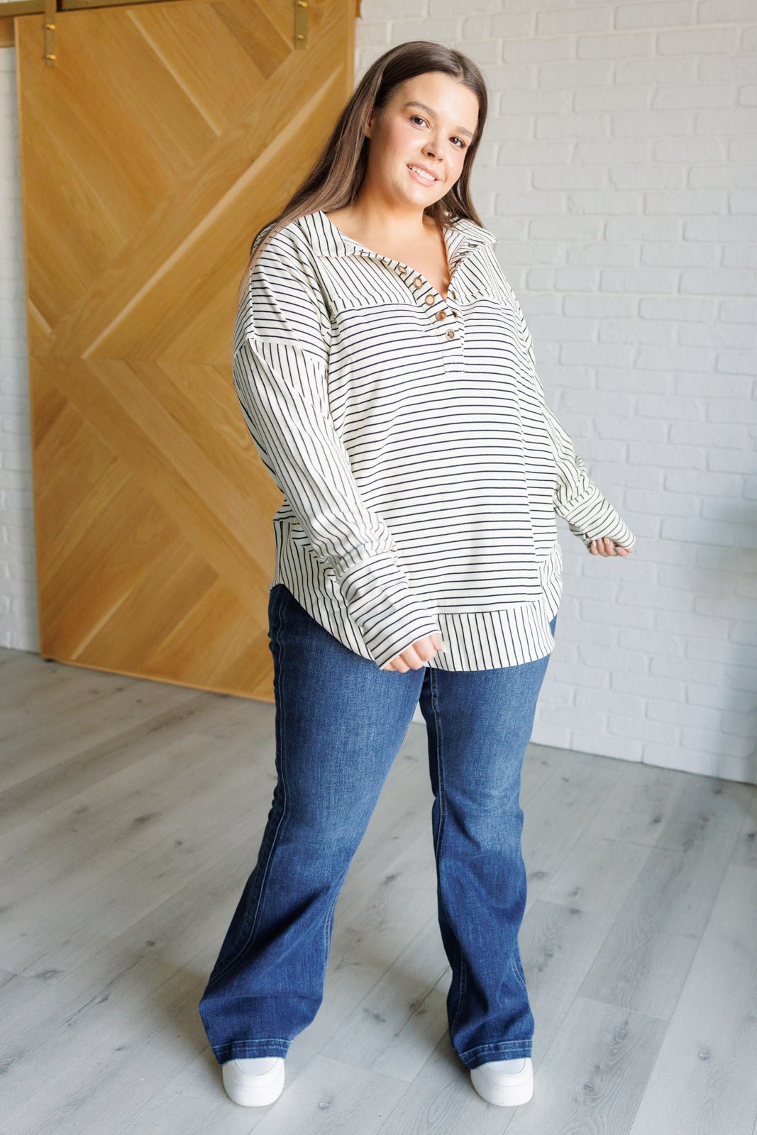 Striped Serendipity Pullover - Desert Sunday