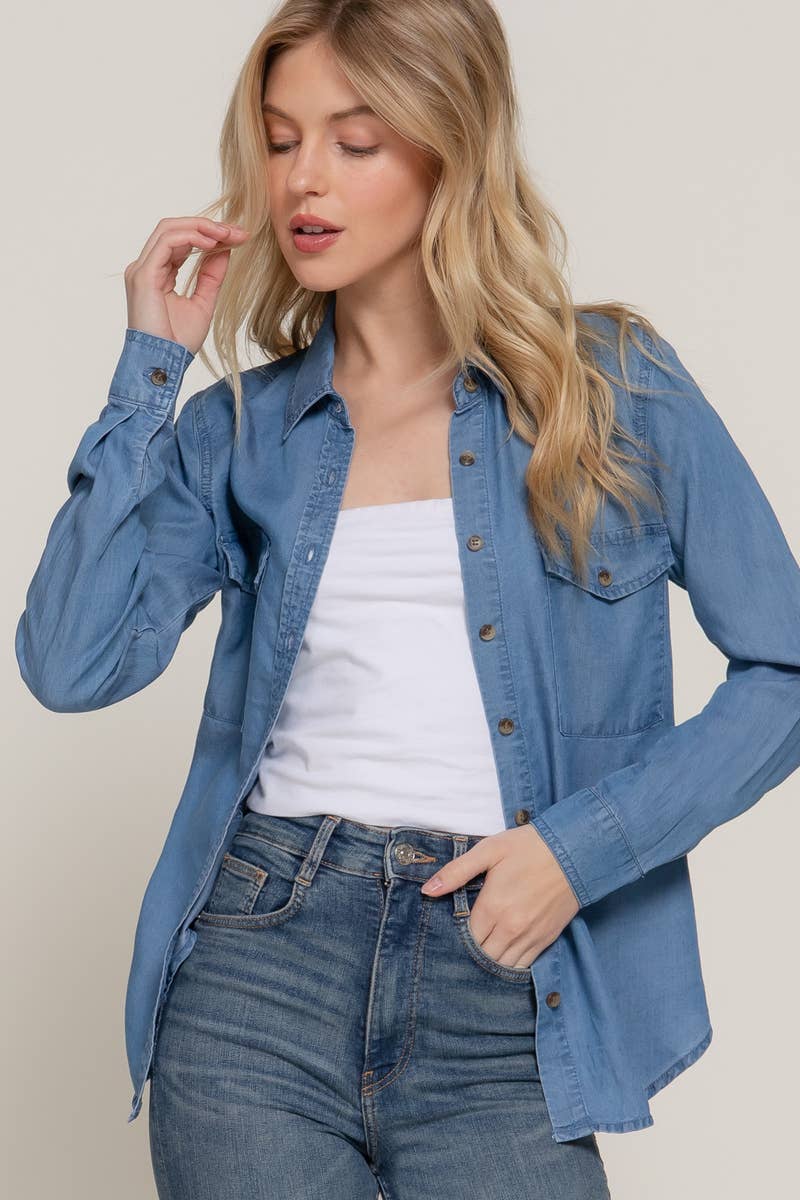 Tencel Button-Down Shirt - Desert Sunday