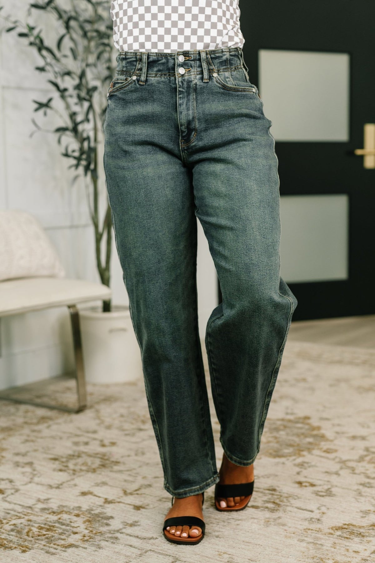 Teressa High Waist Marlow Jean with Hollywood Waist - Desert Sunday