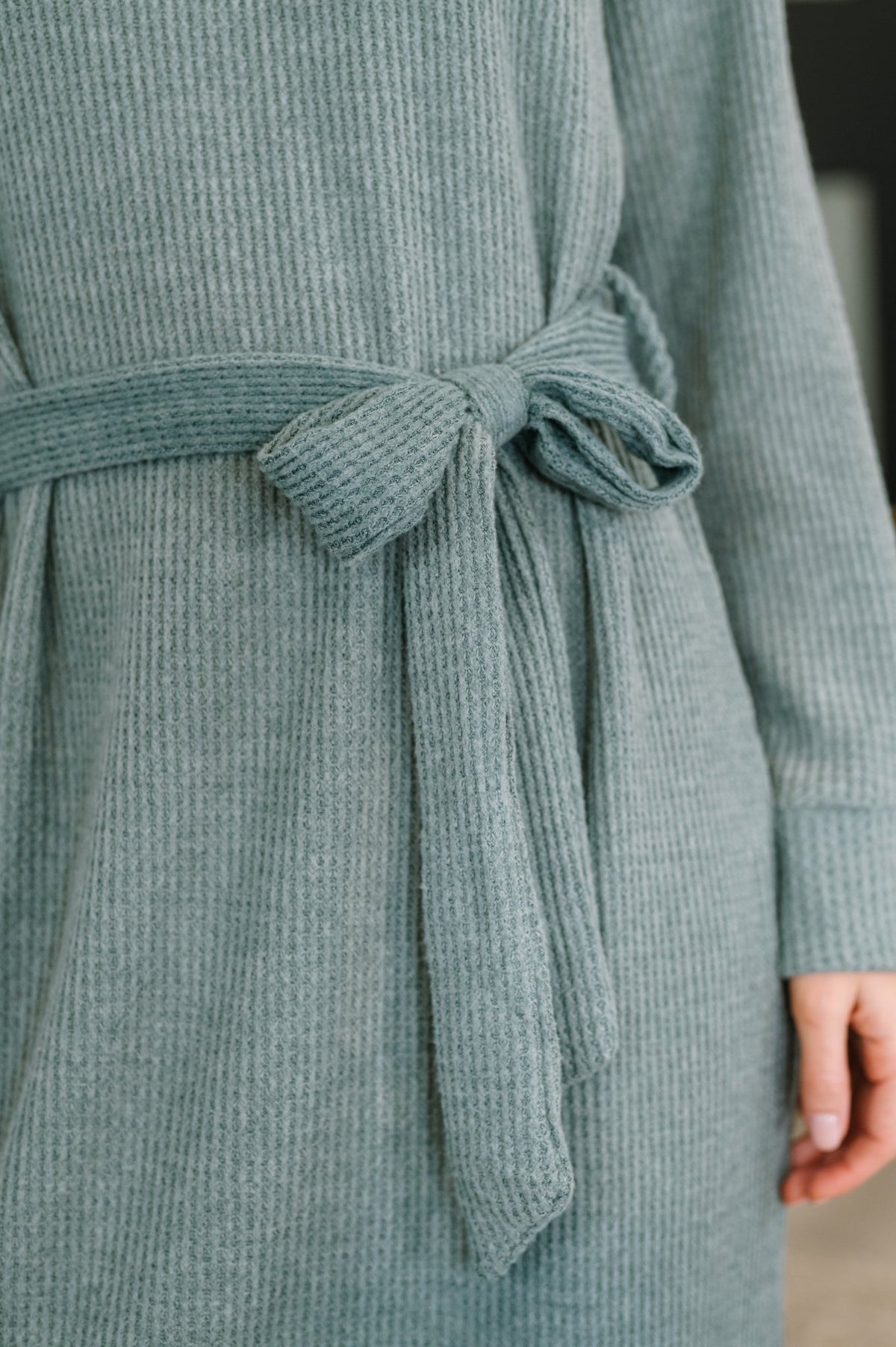 Travel Plush Knit Dress in Soft Teal - Desert Sunday