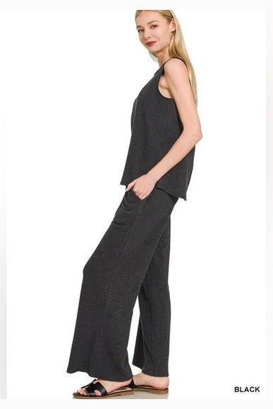 Weekend Comfort Cotton Slub Set | Zenana - Desert Sunday