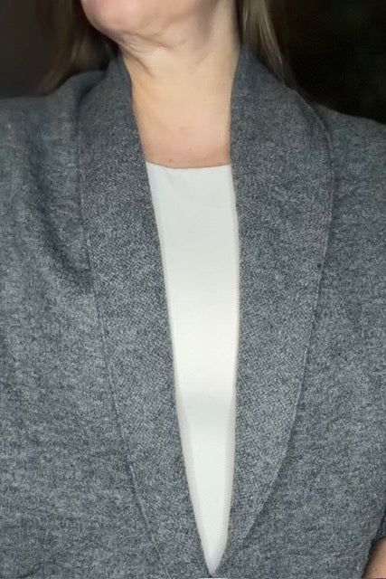 Welcome Home Gray Wrap Cardigan - Desert Sunday