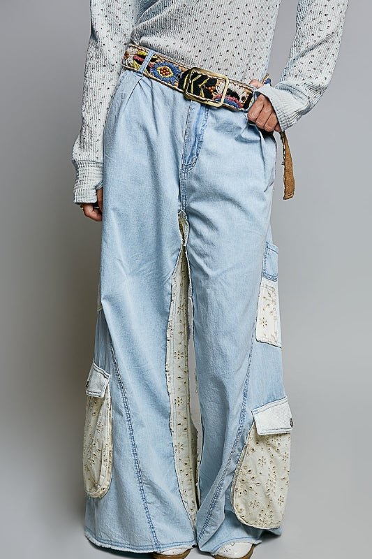Wildflower Embroidered Cotton Belt - Desert Sunday