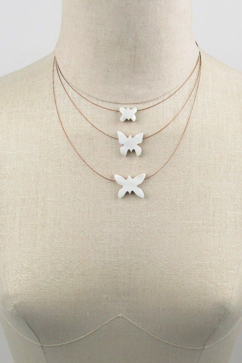 Yara Butterfly Necklace - Desert Sunday