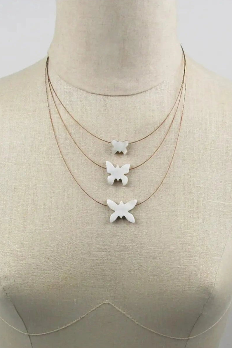 Yara Butterfly Necklace - Desert Sunday