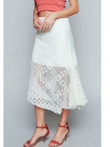 Lily White Midi Skirt