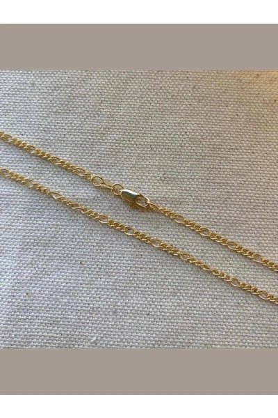 18K Gold Filled 2mm Rounded Figaro Chain - Desert Sunday