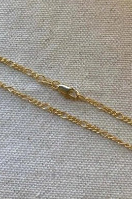 18K Gold Filled 2mm Rounded Figaro Chain - Desert Sunday