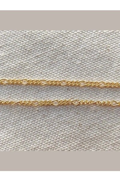 18K Gold Filled 2mm Rounded Figaro Chain - Desert Sunday