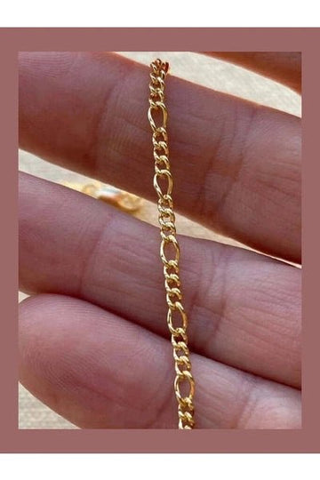 18K Gold Filled 2mm Rounded Figaro Chain - Desert Sunday
