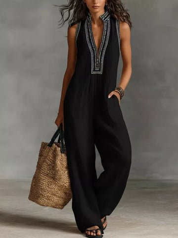 Evening Dusk Embroidered Jumpsuit