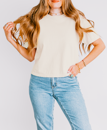 Comfort Color Boxed Tee in Ivory