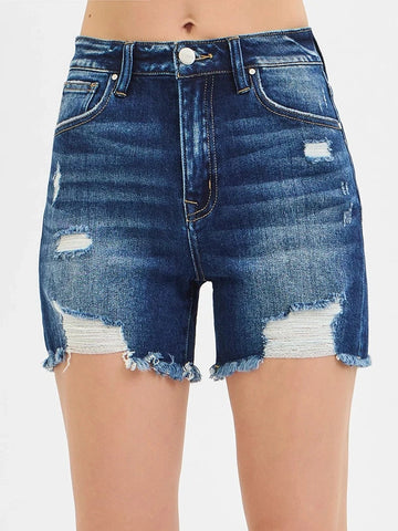 Maddie Risen Shorts in Dark Wash