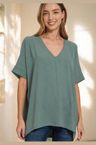 Airflow Dolman Short Sleeve Top Zenana - Desert Sunday