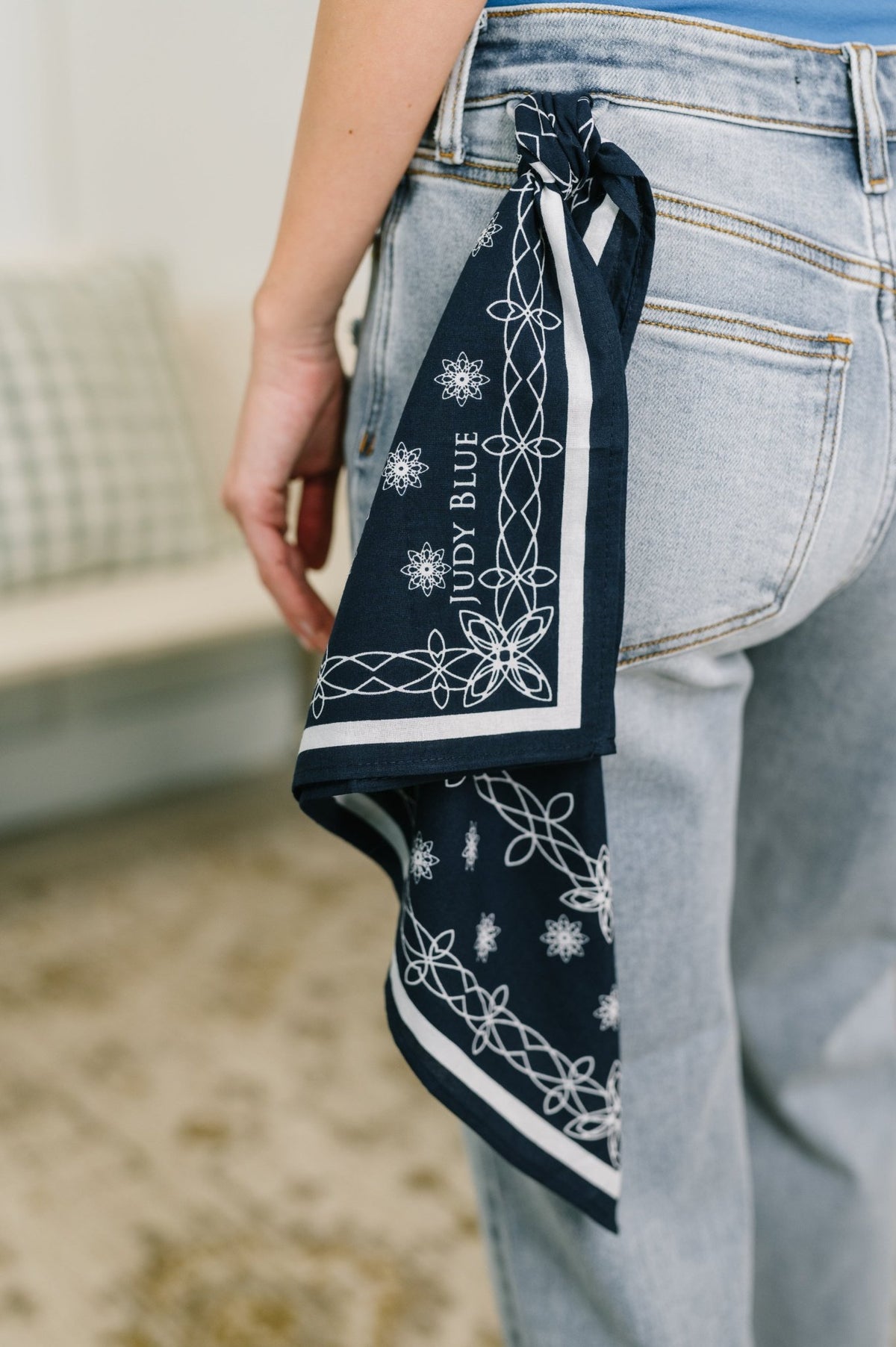 Alex Mid Rise Boyfriend Jean with Bandana Loop - Desert Sunday
