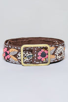 Artisan Embroidered Cotton Belt - Desert Sunday