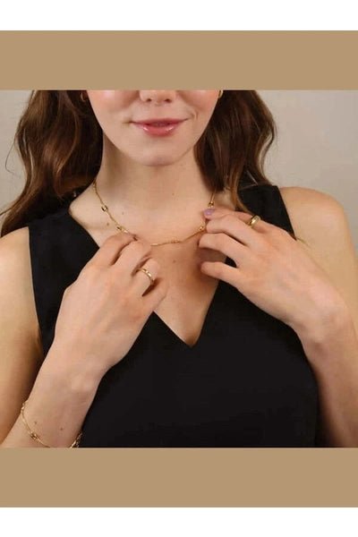 Ashley Box Chain Necklace 18K - Desert Sunday