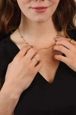 Ashley Box Chain Necklace 18K - Desert Sunday