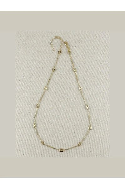Ashley Box Chain Necklace 18K - Desert Sunday