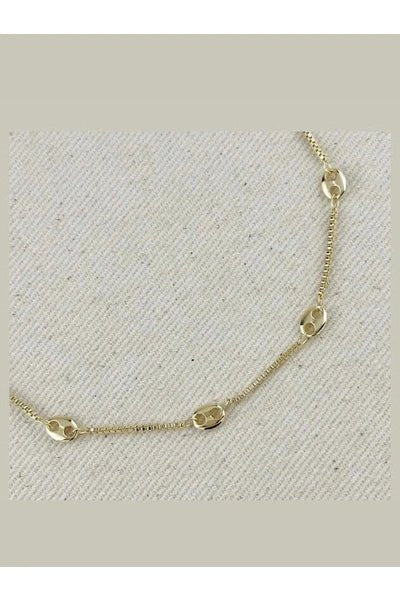Ashley Box Chain Necklace 18K - Desert Sunday