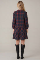 Autumn at the Lake Plaid Mini Dress - Desert Sunday