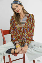 Autumn Mosaic Blouse - Desert Sunday